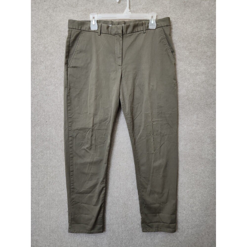 Khakis GAP Broken In Straight Pants Womens 12 Green Stretch